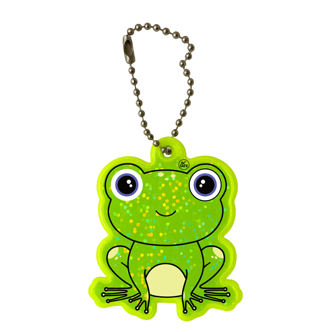 Brelok breloczek gadżet odblaskowy odblask zawieszka żaba żabka