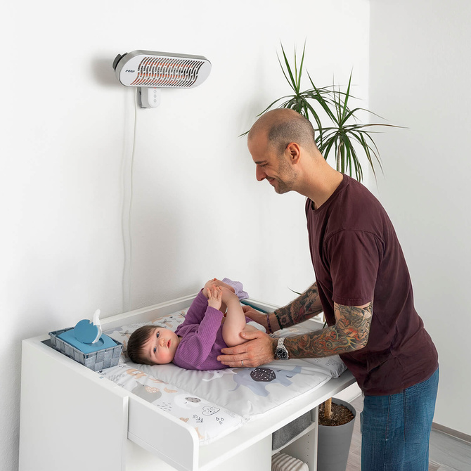 Grzejnik dla niemowląt do przewijaka timer pilot 350W/700W HeatCare+ REER