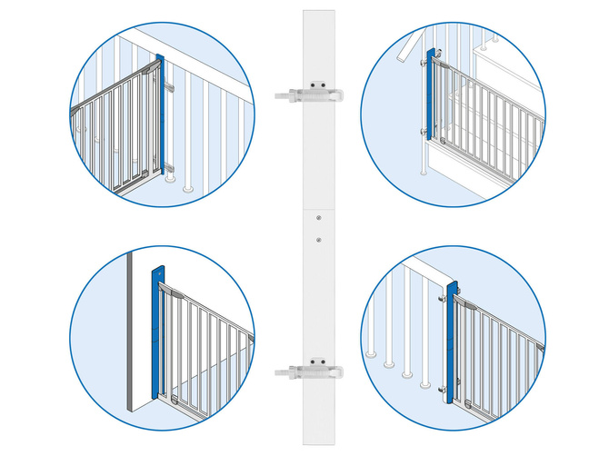 Adapter do bramek i balustrad StairFlex REER