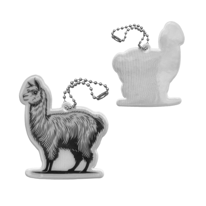 Breloczek brelok gadżet odblaskowy odblask zawieszka alpaka