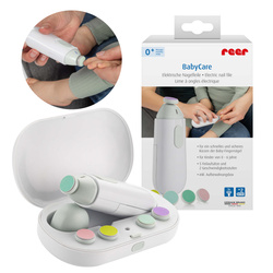 Elektryczny pilnik do paznokci dla dzieci niemowląt 5 końcówek + etui REER