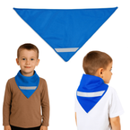 Chusta odblaskowa bandana z pasem odblaskowym dzieci 45x45x66cm niebieska