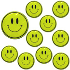 Naklejka nalepka odblaskowa odblask uśmiech buźka emoji 10szt