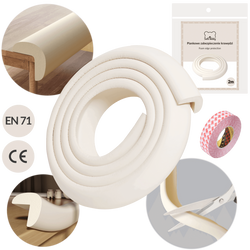 Piankowa taśma zabezpieczająca krawędzie meble kanty 2m klej 3M SafeTeddy