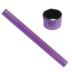 Opaska odblaskowa samozaciskowa 3x34cm fioletowa
