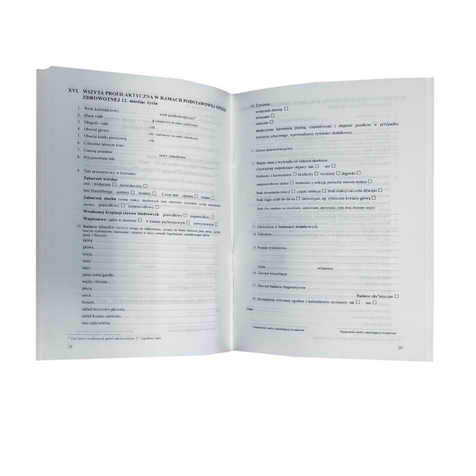 Książeczka Zdrowia Dziecka, Książeczka Szczepień A5 50 sztuk 