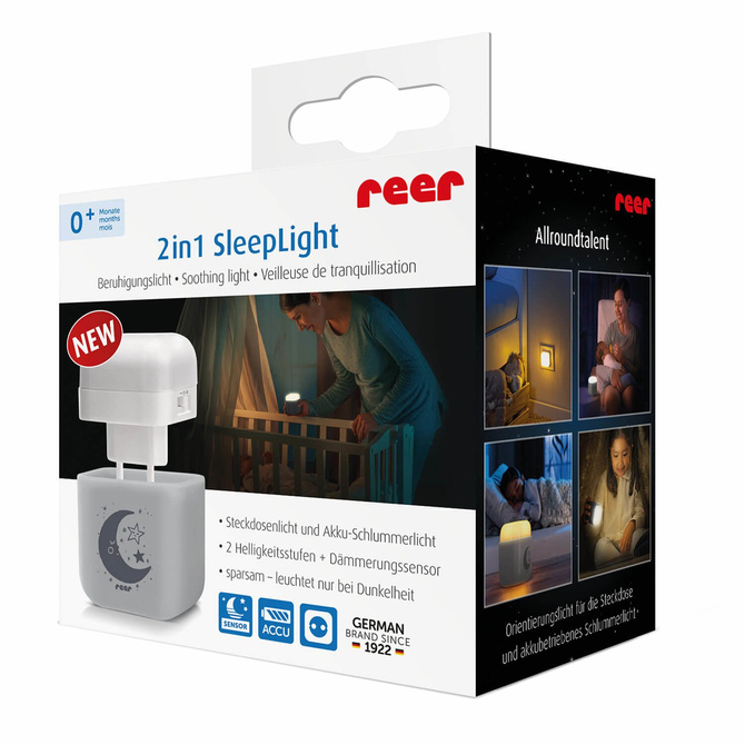 Lampka nocna LED 2w1 0,1W czujnik zmierzchu REER
