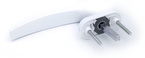 Klamka okna metalowa trzpień 40mm RAL 9016 biały