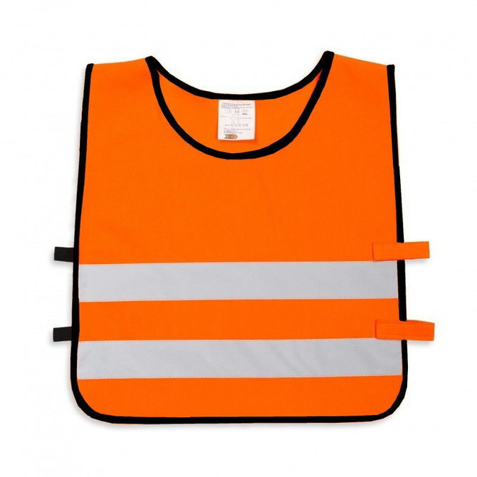 Kamizelka odblaskowa ostrzegawcza pomarańczowa dzieci szkolne 45x50cm 10szt