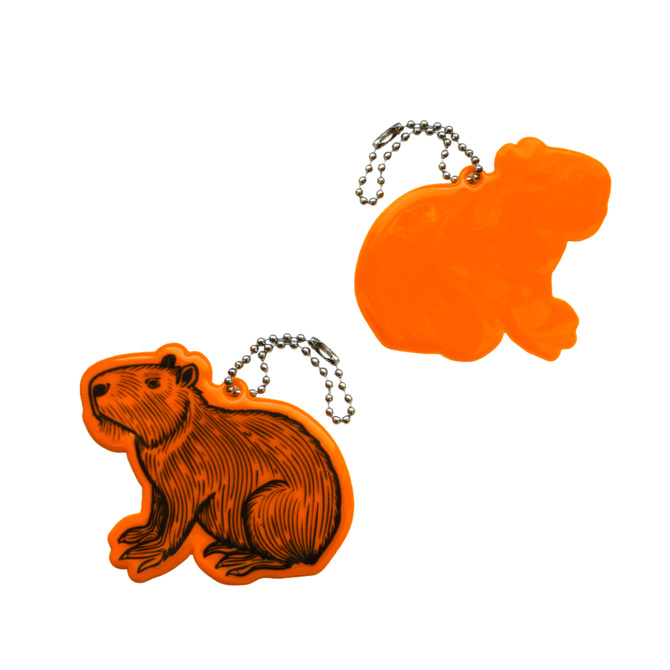 Breloczek brelok gadżet odblaskowy odblask zawieszka kapibara