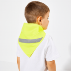 Chusta odblaskowa bandana z pasem odblaskowym dla dzieci 45x45x66cm żółta