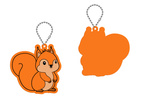 Brelok breloczek gadżet odblaskowy odblask zawieszka wiewiórka