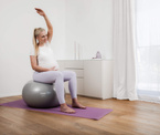 Piłka gimnastyczna 65cm fitness dla kobiet w ciąży anti-burst +pompka REER