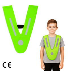 Szelki odblaskowe ostrzegawcze dla dzieci i młodzieży zielone