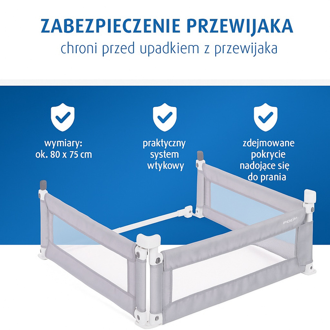 Barierka zabezpieczająca przed upadkiem z przewijaka 80x75cm REER