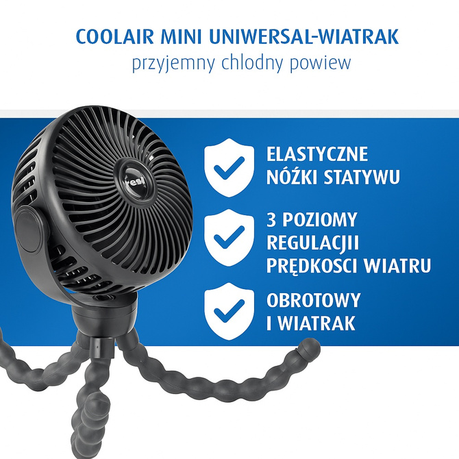 Wentylator przenośny do wózka łóżeczka samochodu bezprzewodowy CoolAir REER
