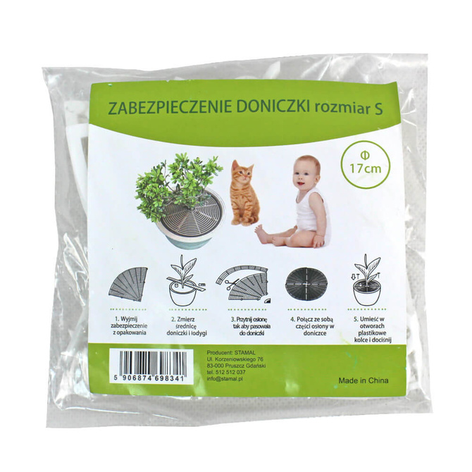 Osłona zabezpieczenie doniczki regulowana 8,5-17cm
