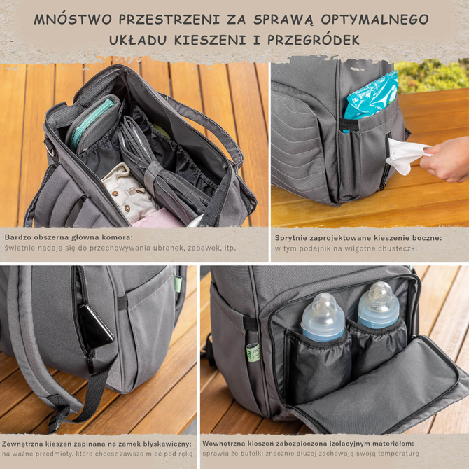 Plecak torba do wózka z matą do przewijania REER