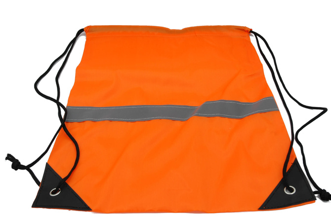 Worek odblaskowy odblask szkolny na buty strój WF pomarańczowy