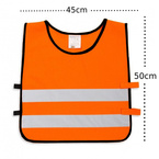 Kamizelka odblaskowa ostrzegawcza pomarańczowa dzieci szkolne 45x50cm 10szt