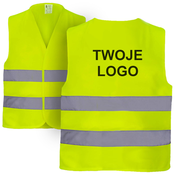Kamizelka odblaskowa VEST2 BHP z nadrukiem logo 