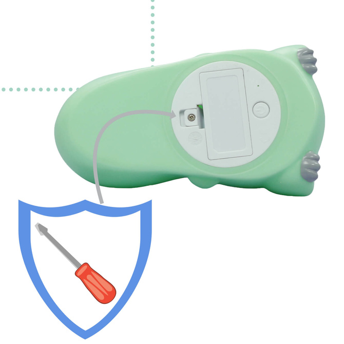 Lampka nocna LED timer dinozaur REER +baterie AAA