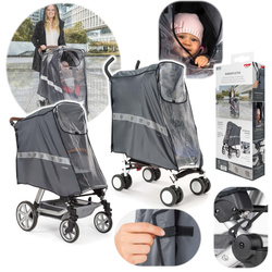 Folia przeciwdeszczowa wózka spacerówki na rzep