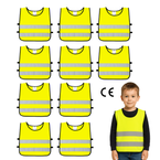 Kamizelka odblaskowa ostrzegawcza żółta dzieci przedszkolaków 42x45cm 10szt