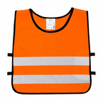 Kamizelka odblaskowa ostrzegawcza pomarańczow dzieci przedszkolaków 42x45cm