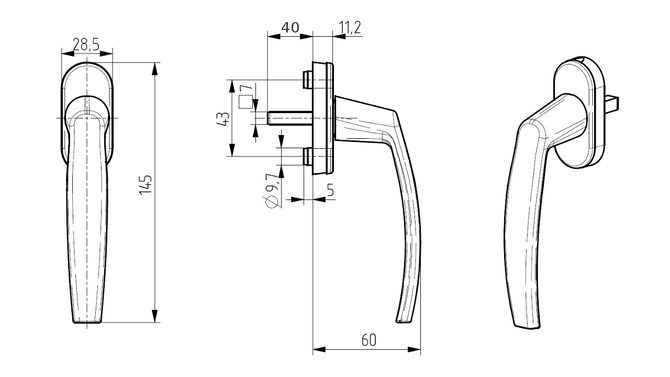 Zabezpieczenie okna drzwi balkonowych REER +klamka 3szt