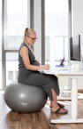 Piłka gimnastyczna 65cm fitness dla kobiet w ciąży anti-burst +pompka REER