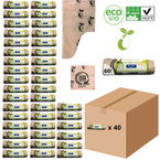 Worki biodegradowalne kompostowalne ATEST 60L 400 sztuk 40 rolek SIPEKO