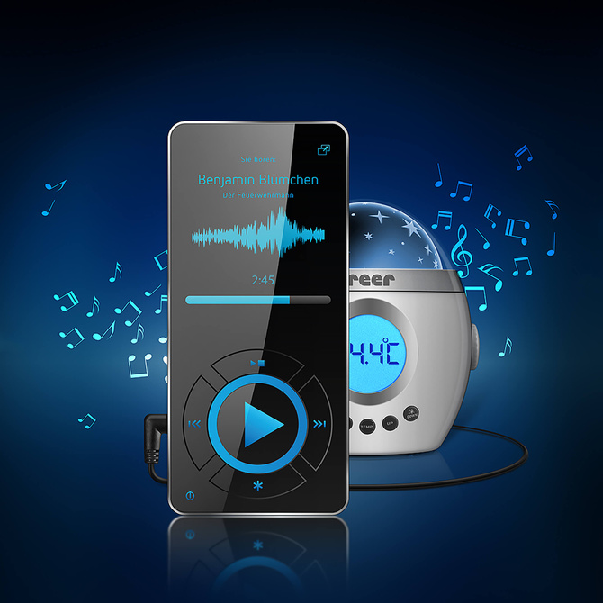 Lampka nocna projektor LED My Magic StarLight REER