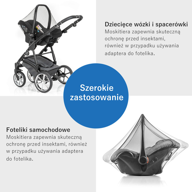 Moskitiera nosidełka fotelika samochodowego REER