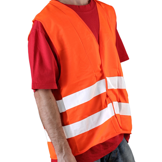 Kamizelka odblaskowa ostrzegawcza dorosłych roz L BHP z atestem CE EN20471