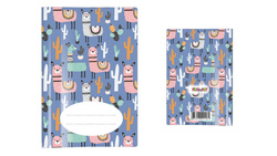 Okładka ochronna etui na książeczkę zdrowia dziecka lamy PVC