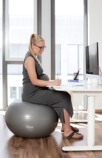Piłka gimnastyczna 65cm fitness dla kobiet w ciąży anti-burst +pompka REER