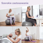 Piłka gimnastyczna 65cm fitness dla kobiet w ciąży anti-burst +pompka REER