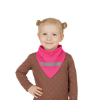 Chusta odblaskowa bandana z pasem odblaskowym dzieci 45x45x66cm różow 10szt