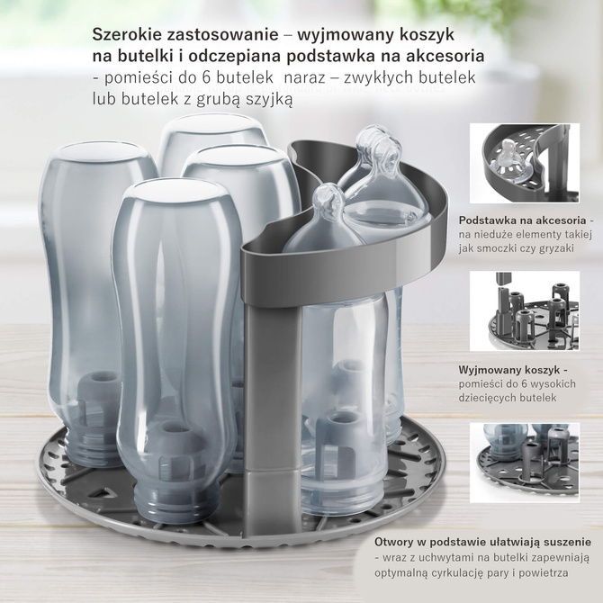 Sterylizator parowy VapoMat S 6 butelek REER