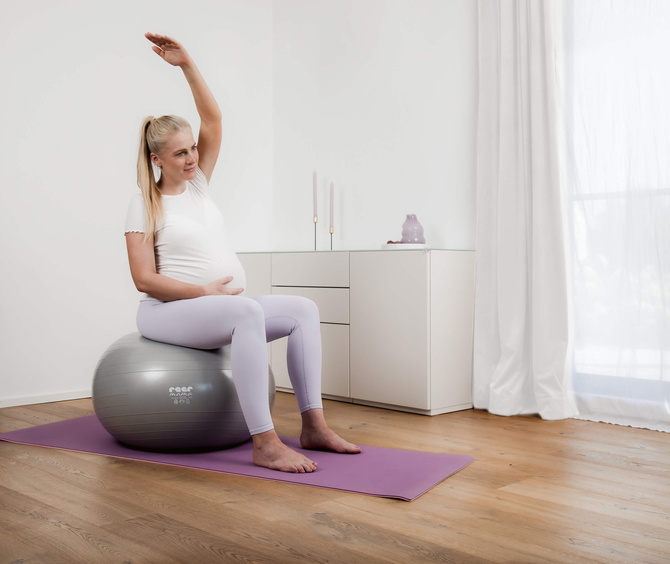 Piłka gimnastyczna 65cm fitness dla kobiet w ciąży anti-burst +pompka REER