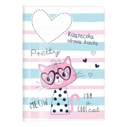 Okładka ochronna etui na książeczkę zdrowia dziecka kotek PVC