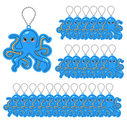 Brelok breloczek gadżet odblaskowy odblask zawieszka ośmiornica 25szt