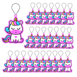 Brelok breloczek gadżet odblaskowy odblask zawieszka jednorożec 25szt