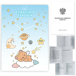 Książeczka Zdrowia Dziecka Książeczka Szczepień A5+okładka miś SafeTeddy