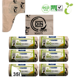 Worki biodegradowalne kompostowalne ATEST 35L 60sz