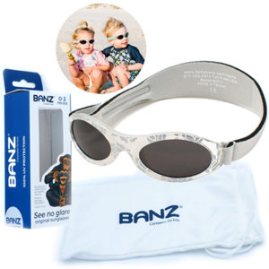 Okulary przeciwsłoneczne dzieci 0-2lat UV400 BANZ Silver Leaf