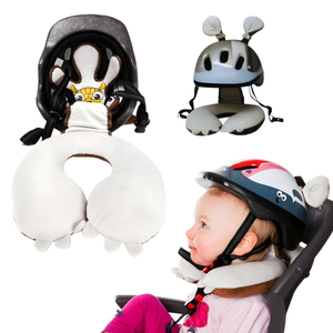 Poduszka podróżna rogal wkładka zmniejszająca kask rowerowy dla dzieci