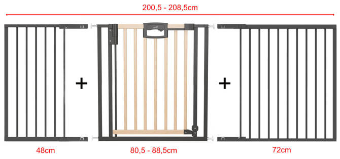 Bramka barierka rozporowa zabezpieczająca 200,5-208,5cm drzwi GEUTHER