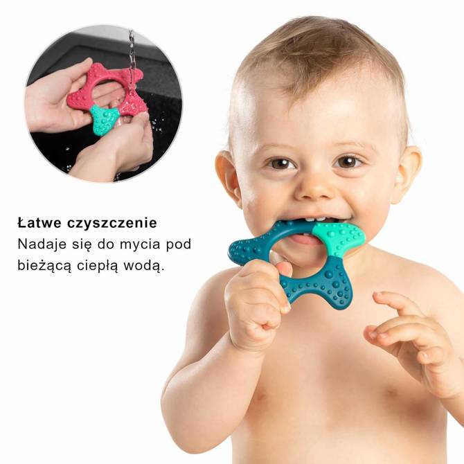 Gryzak dla niemowląt 2szt ząbkowanie silikon REER